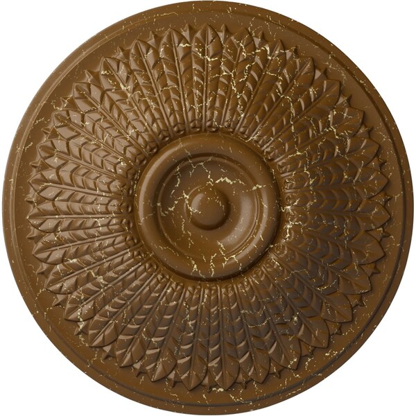Ekena Millwork Modena Ceiling Medallion (Fits Canopies up to 5 1/4"), 23 1/2"OD x 3 1/2"P, Smokey Topaz Crackle CM23MOSTC - main